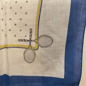 Set of two cotton tennis print scarves